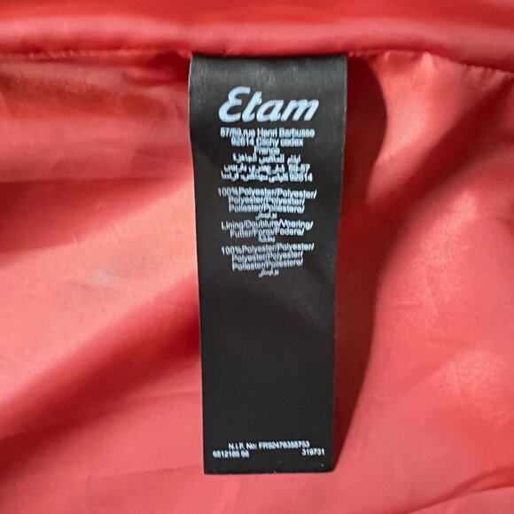 NEW! ETAM Paris manteau de petit ami in Rust Orange colour- Size S - Picture 15 of 16